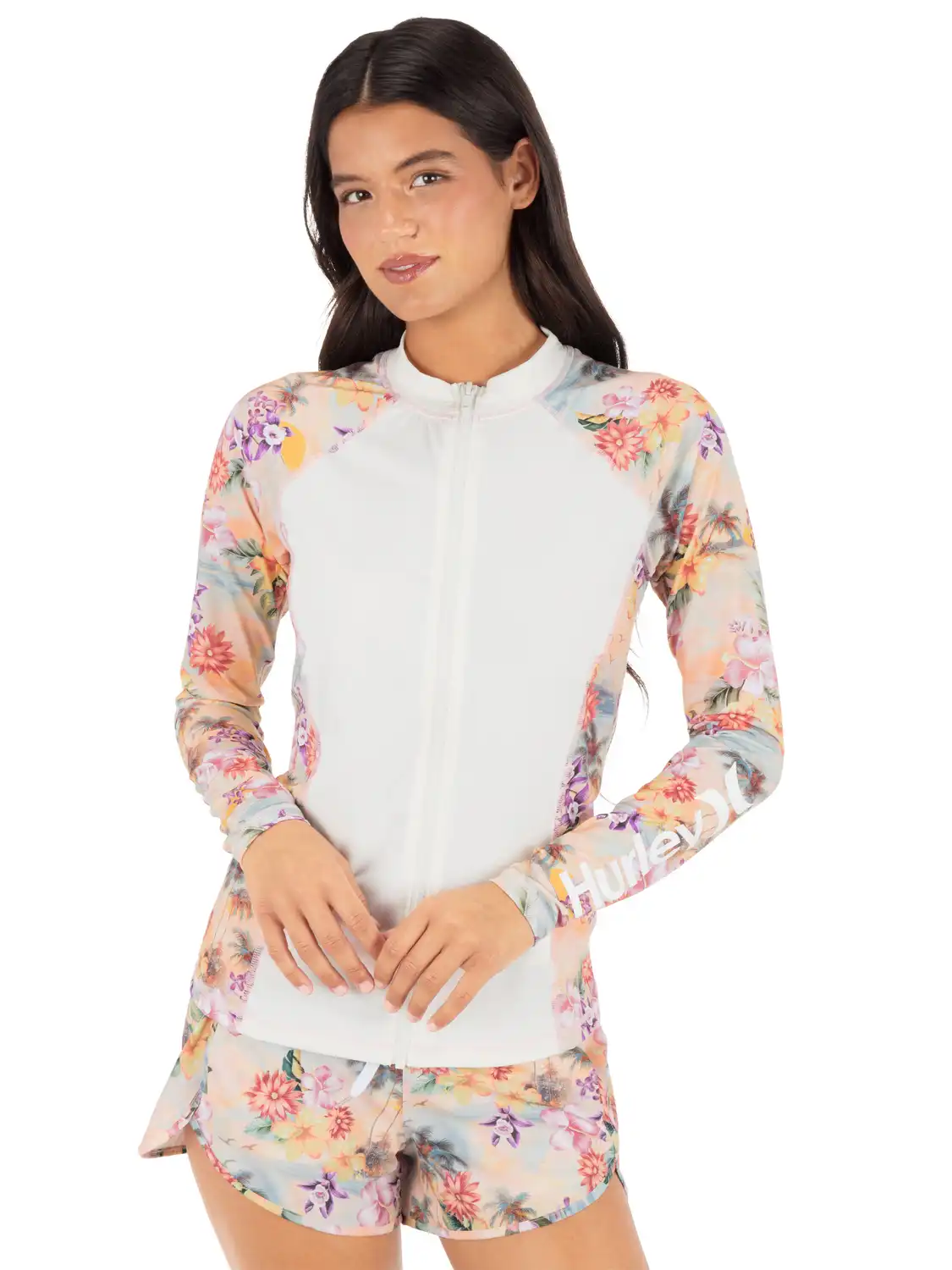 Scenic Sunset Long Sleeve Front Zip Rashguard