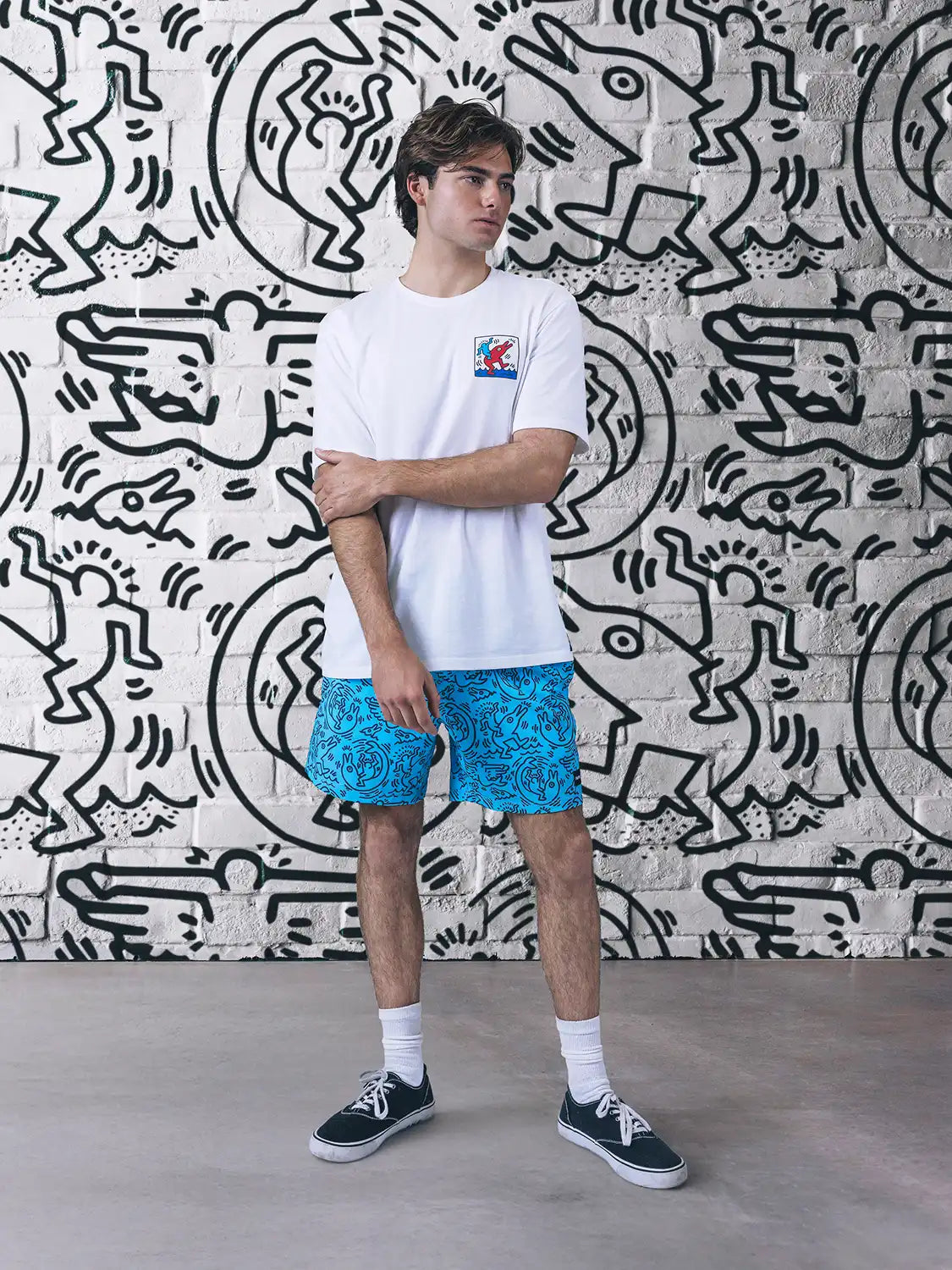 Hurley x Keith Haring Dolphin Ride Short Sleeve Graphic Tee