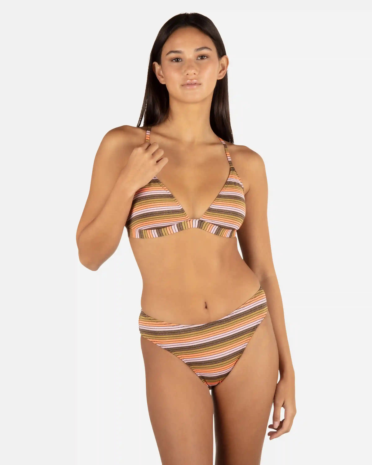 Sunset Shine Stripe Mid Rise Cheeky Bottom