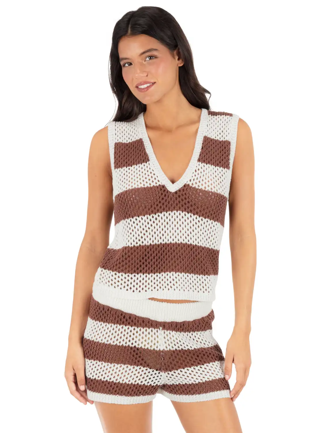 Stripe Crochet Short