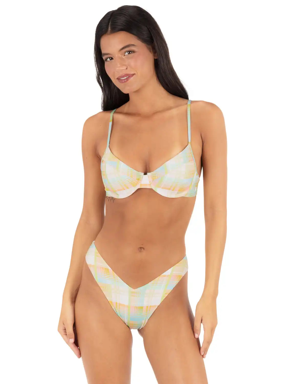 Vacay Plaid V-Front Skimpy