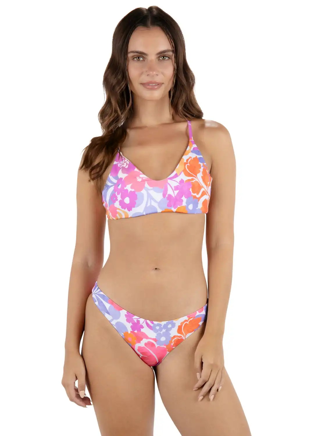 Island Floral Crossback Bikini Top