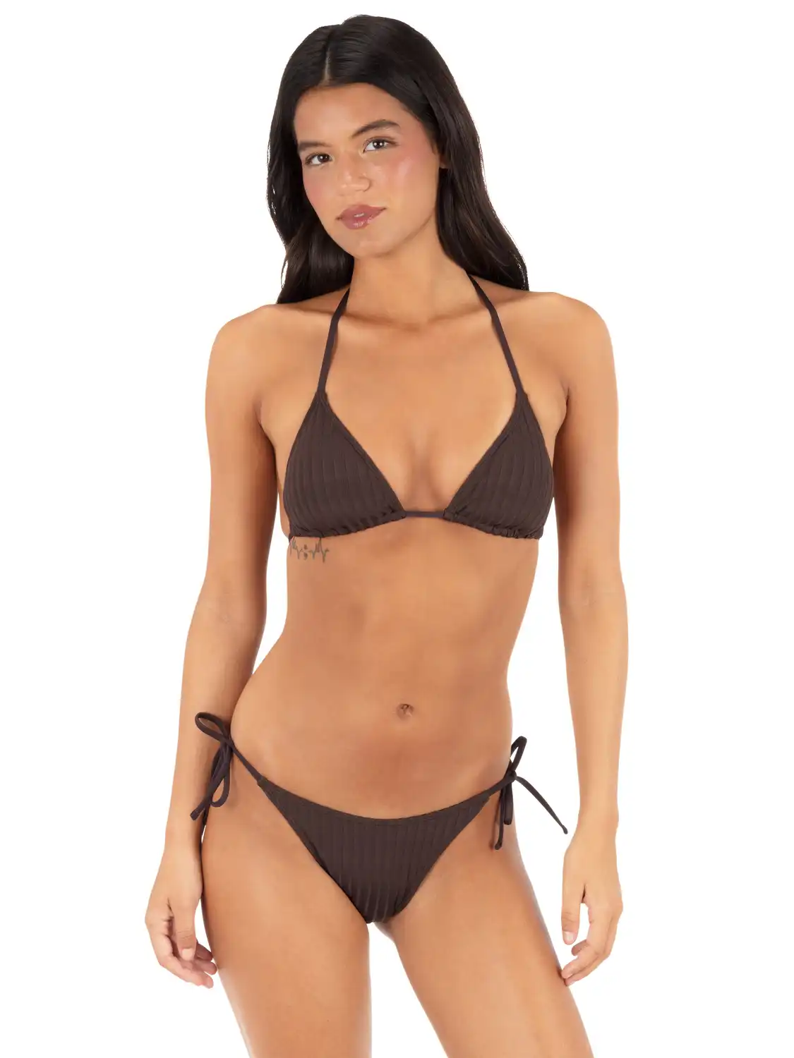 Wide Rib Solid Triangle Top